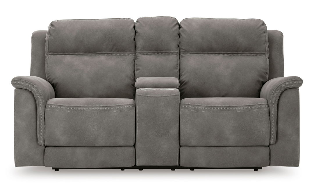 Brandon Power-Reclining Loveseat With Storage Console-Jennifer Furniture