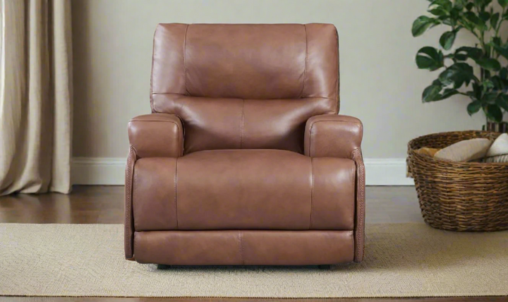 Brimfield Leather Recliner Chair in Brown