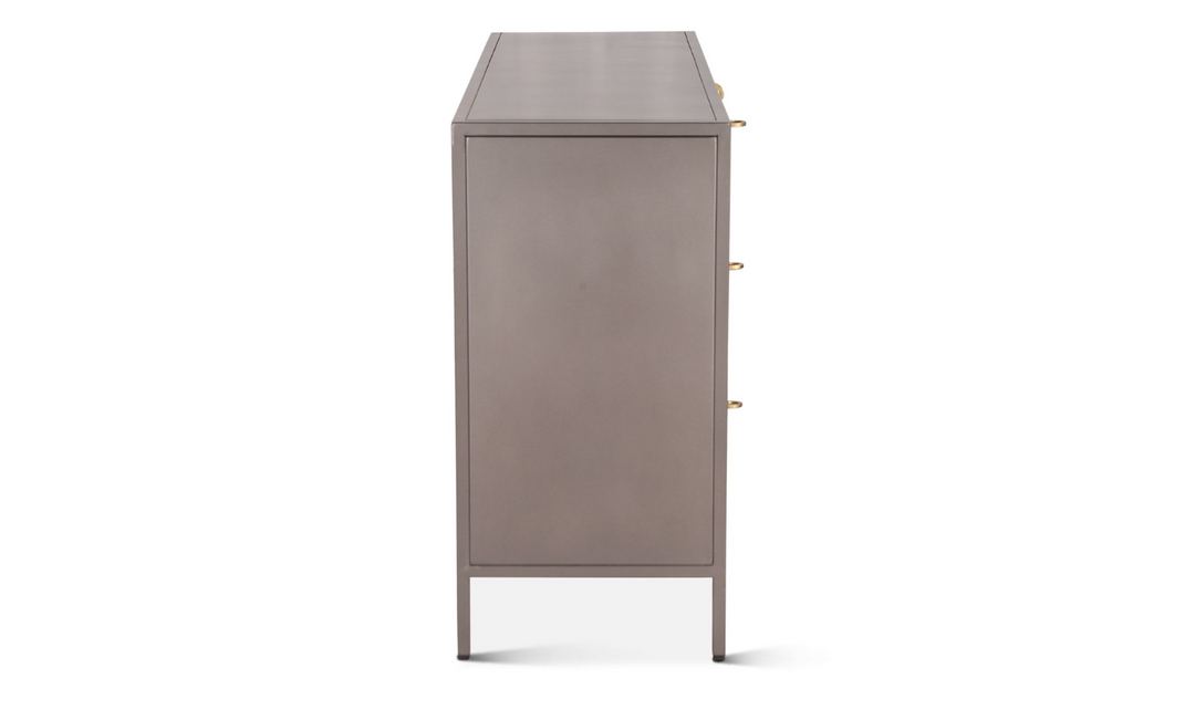 Brooklyn 3-Drawer Sideboard In Brass- Jennifer Furniture