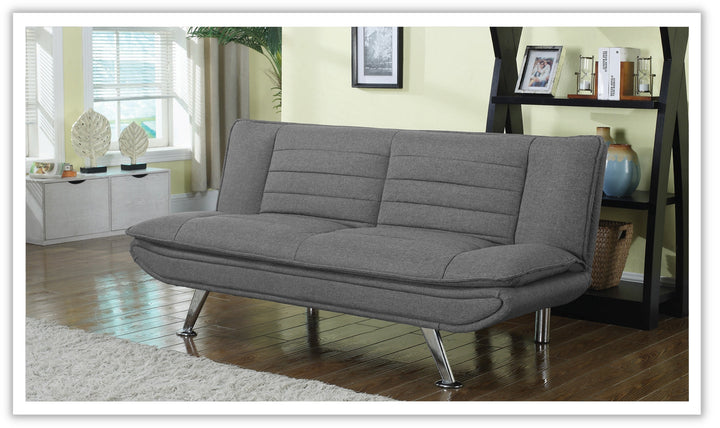 Carmaletta 2-Seater Futon with Gray Finish