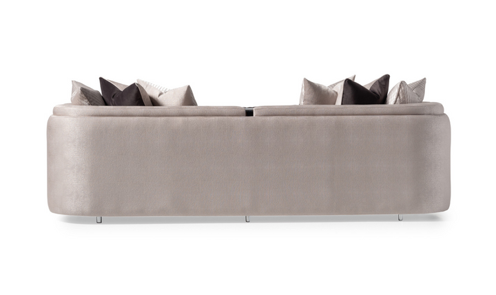 AICO Carmela 3 Seater Fabric Sofa with Metal Band Arms