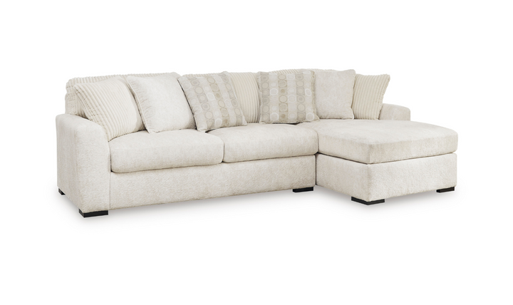 Chessington Fabric Sectional with Chaise in Ivory