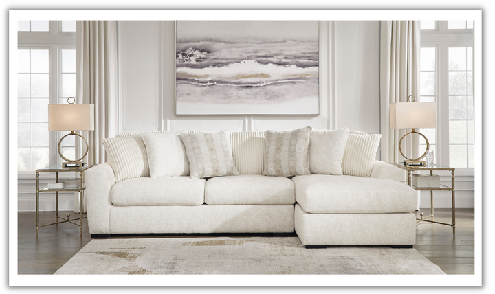 Chessington Fabric Sectional with Chaise in Ivory