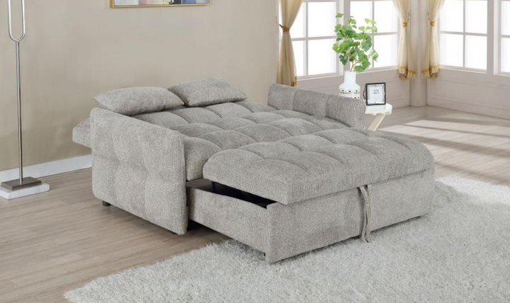 Coaster Cotswold 2-Seater Tufted Fabric Sleeper Sofa-Jennifer Furniture