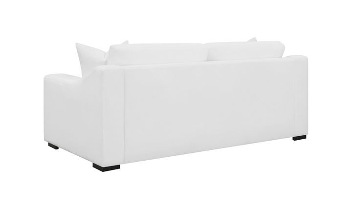 Coaster Furniture Ashlyn 3-Seater White Fabric Sofa with Sloped Arms-Jennifer Furniture