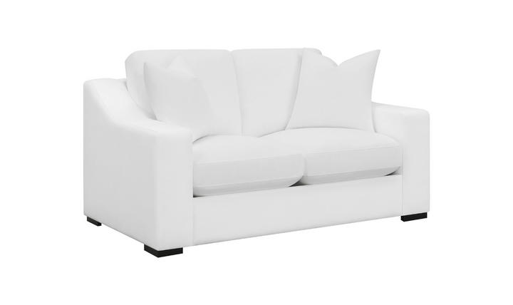 Coaster Furniture Ashlyn Fabric Upholstered Living Room Set in White-Jennifer Furniture