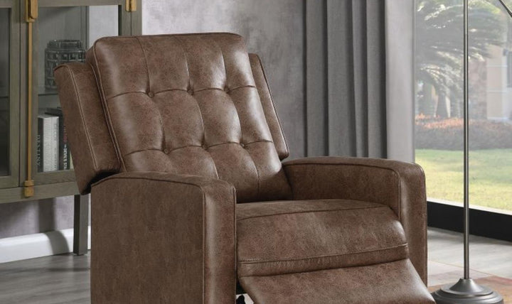 Coaster Furniture Monceau Tufted Push Back Recliner Chair with Track Arms