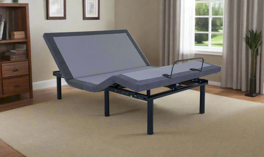 Coaster Negan Eastern King Power Adjustable Bed Base in Grey and Black-jennifer furniture