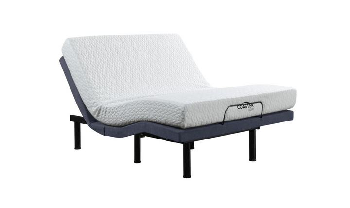 Coaster Negan Eastern King Power Adjustable Bed Base in Grey and Black-jennifer furniture