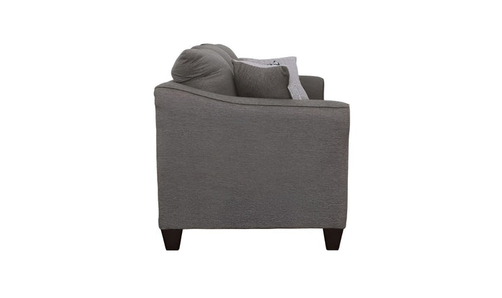 Coaster Salizar 3-Seater Charcoal Gray Sofa with Flared Arms