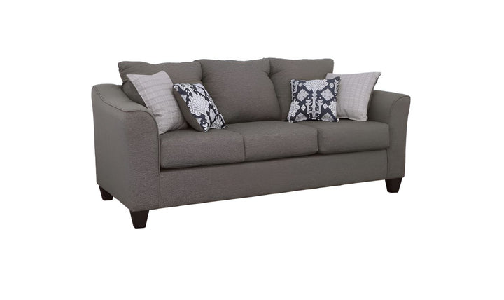 Coaster Salizar 3-Seater Charcoal Gray Sofa with Flared Arms