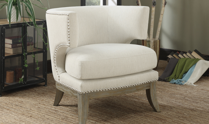 Cora Accent Chair In White Jennifer furniture