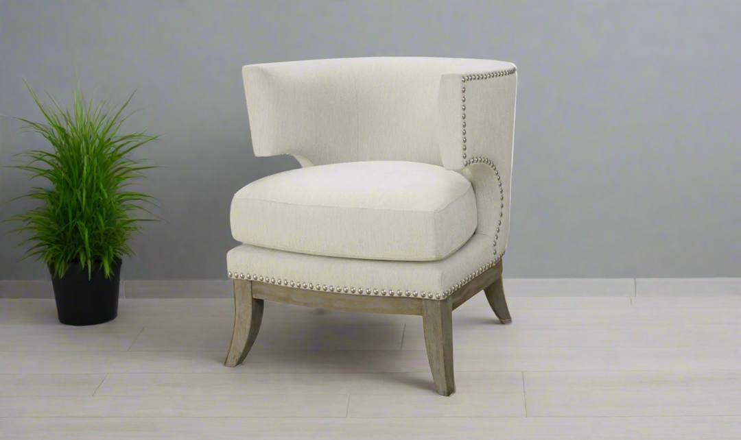 Cora Accent Chair In White Jennifer furniture