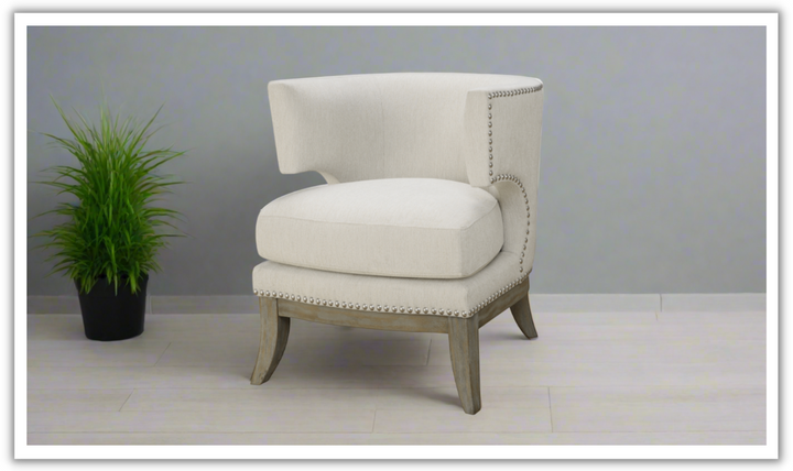 Cora Accent Chair In White Jennifer furniture