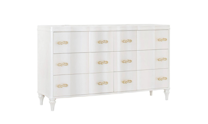 Cosmos Madona 6-drawers Wooden Dresser in Pearl