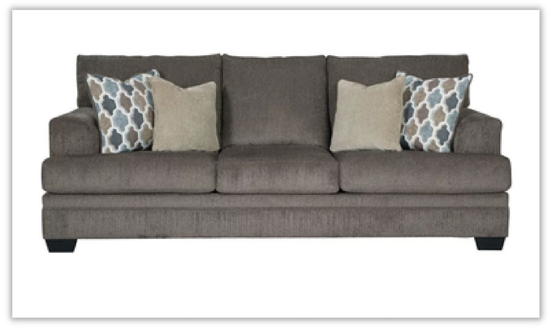Modern Heritage Dorsten 3-Seater Fabric Queen Sleeper Sofa in Gray