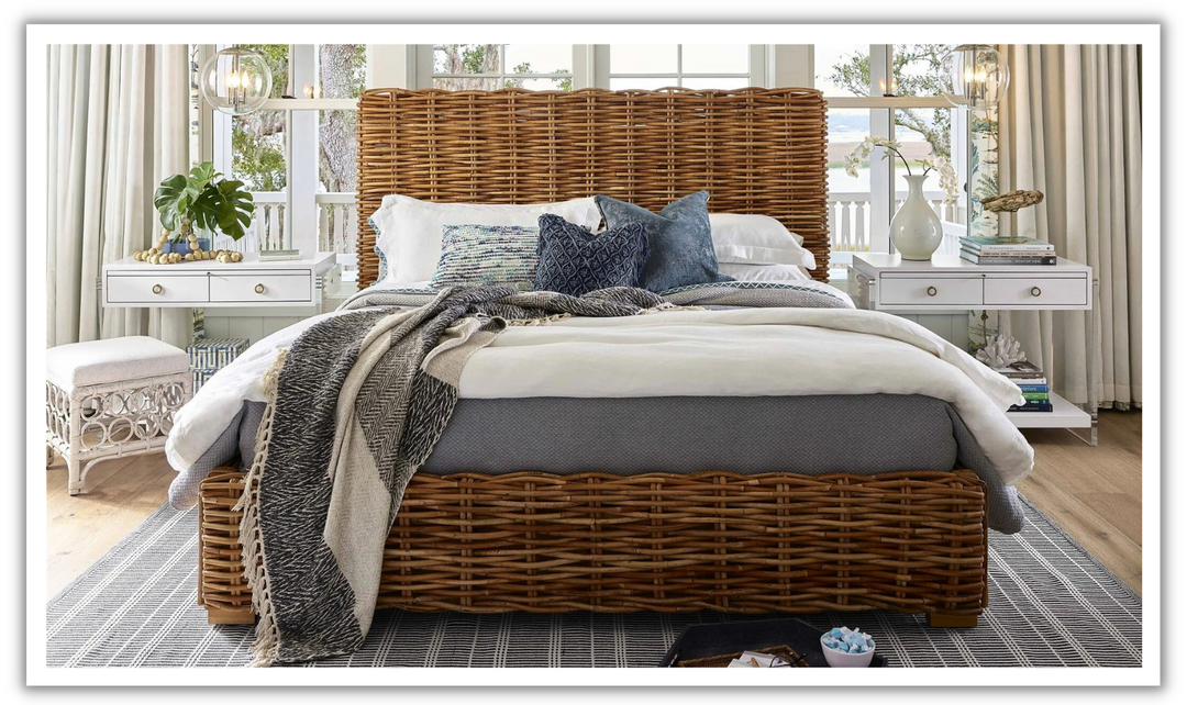 ELLIOT KEY WOVEN QUEEN BED-jennifer furniture