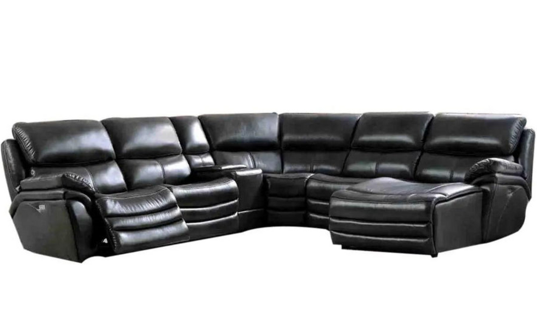 ESF Amos 5-Seater Electric Recliners Sectional with Storage Console-jennifer furniture