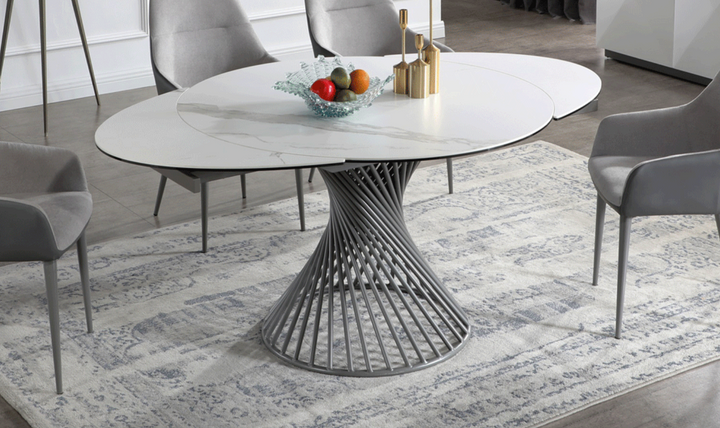 ESF Italia Ariella Round Ceramic Dining Table-Jennifer Furniture