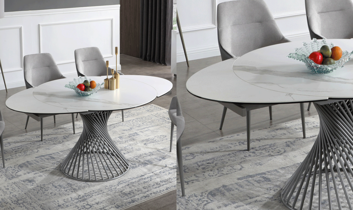 ESF Italia Ariella Round Ceramic Dining Table-Jennifer Furniture