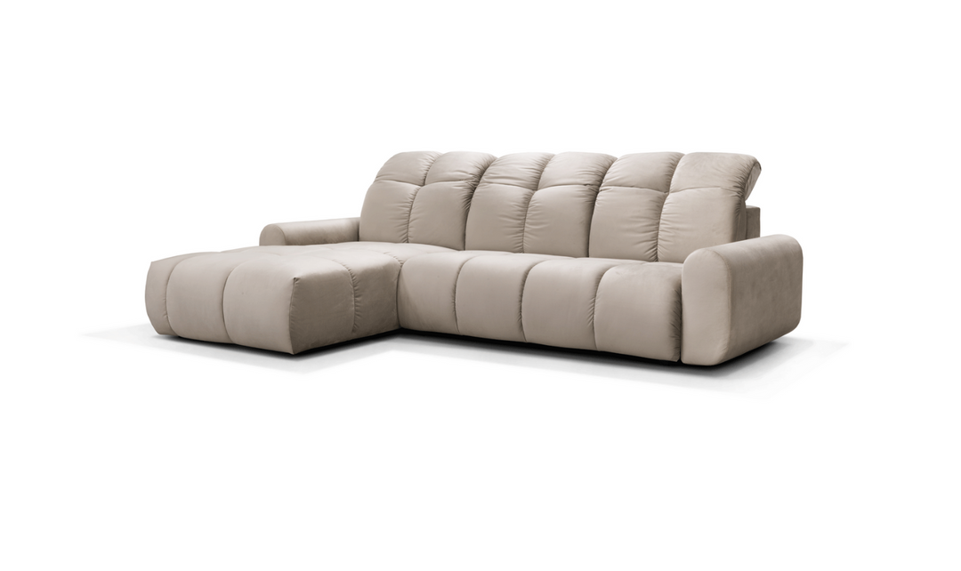 ESF Italia Bullet 3-seater L-shaped Sectional Sofa Bed In Beige