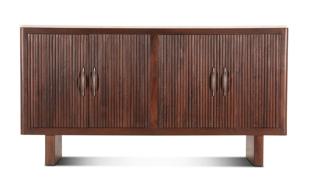 Amalfi 68" Sideboard in Mango Wood with White Marble-Jennifer Furniture