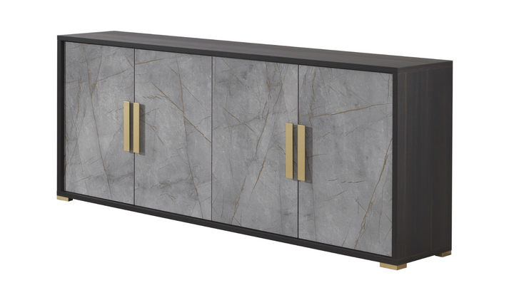 Jennifer Italia Travertine Premium Buffet in Wenge Veneer Finish