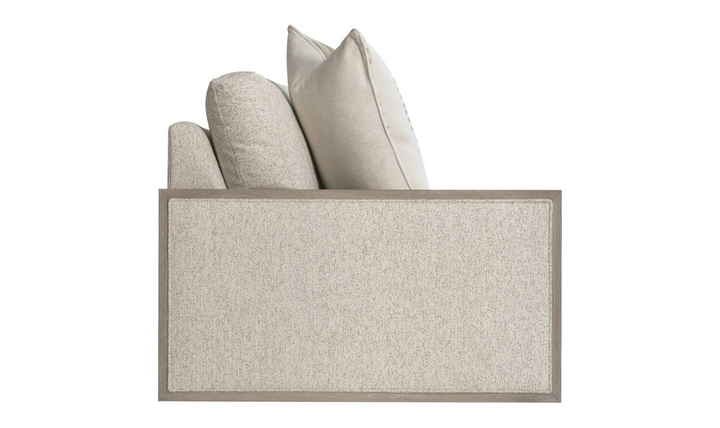 Bernhardt Kali Beige Fabric Loveseat with Square Arms