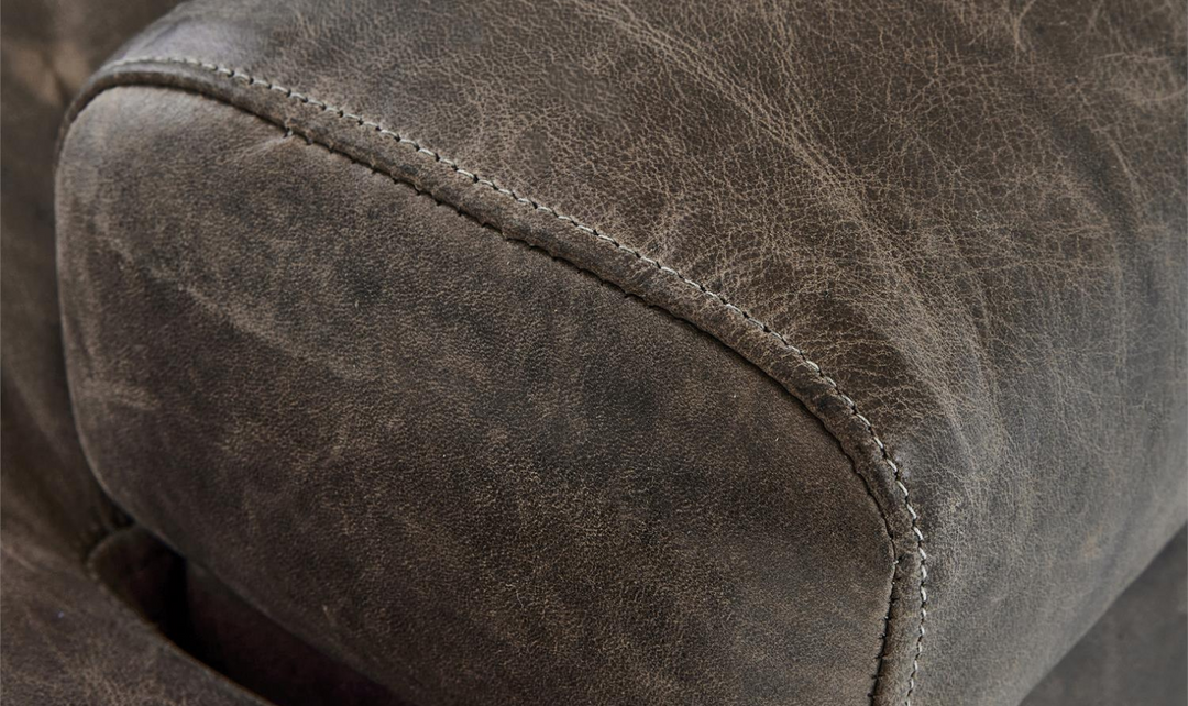 Bernhardt Burnham Leather Chair in Distressed Brown