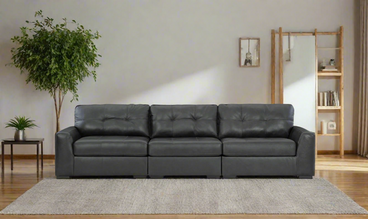 Modern Heritage Brindley Pier 3-piece Sectional Sofa in Black-Jennifer Furniture