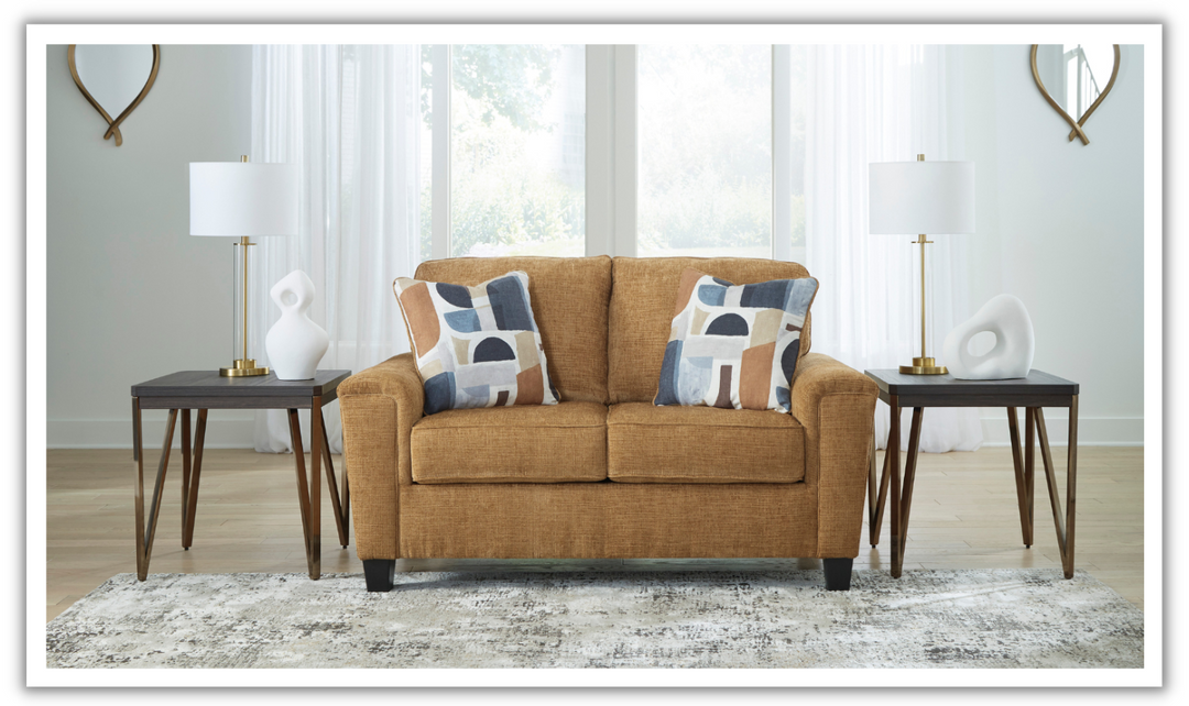 Modern Heritage Erinslane Fabric Loveseat With Tapered Legs