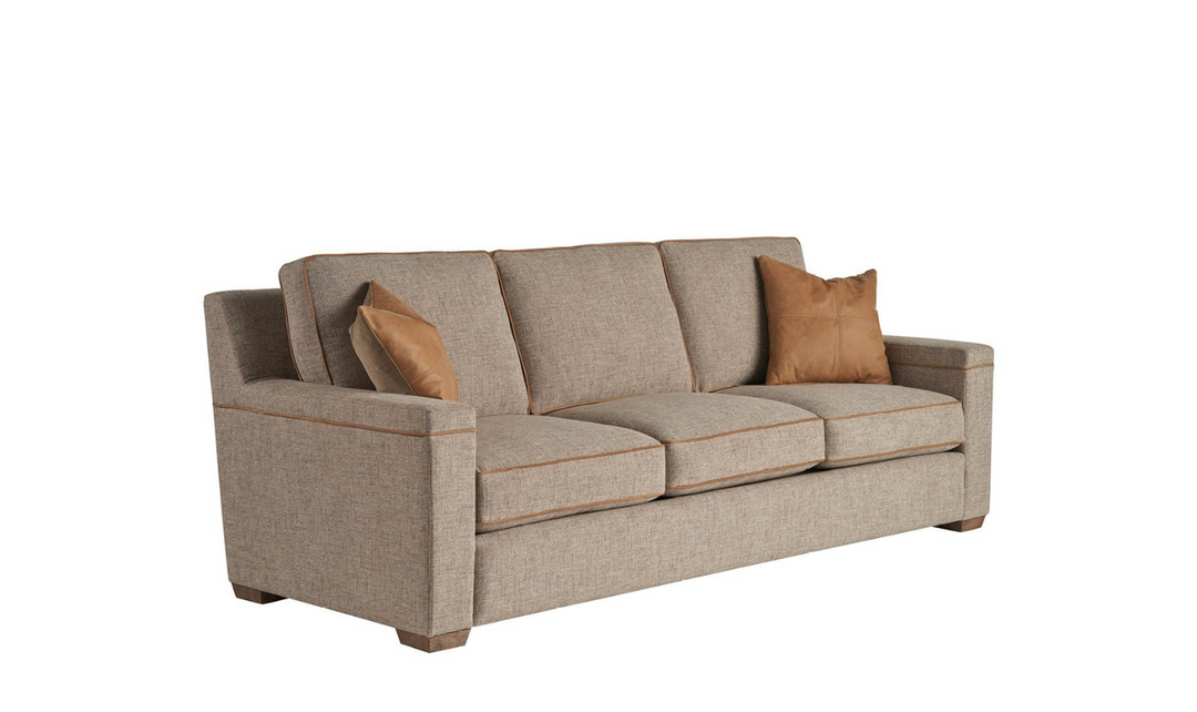 Universal Furniture Griffith Park Liam 3-Seater Fabric Sofa in Brown