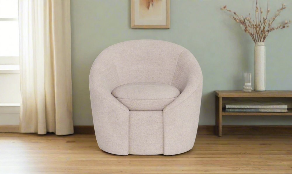 Universal Furniture Instyle Fabric Cream Chair with Rounded Arms