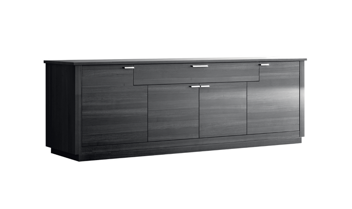 ESF Italia Vulcano 4-Doors Dark Gray Buffet with Wooden Base- Jennifer Furniture