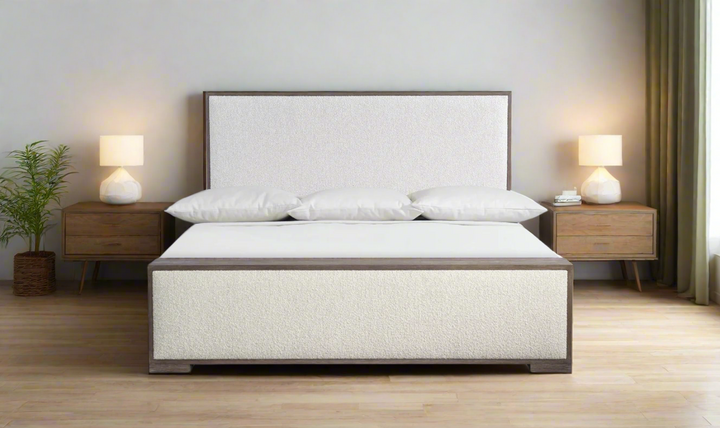 Bernhardt Casa Paros Upholstered Panel Bed in Playa Brown