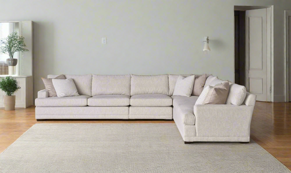 Universal Furniture Hadlee 4 Pieces L-Shape Sectional Sofa in Beige