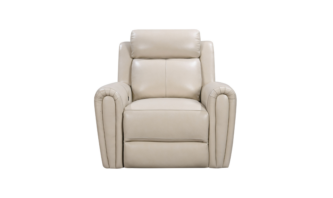 Leather Italia Jonathan Glider Recliner Chair in Cream