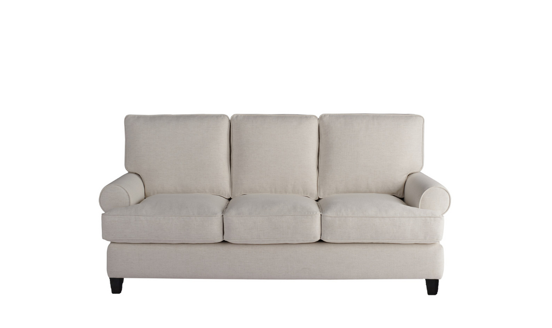 Universal Furniture Blakely 3-seater Fabric White Sofa with 4 Pillows