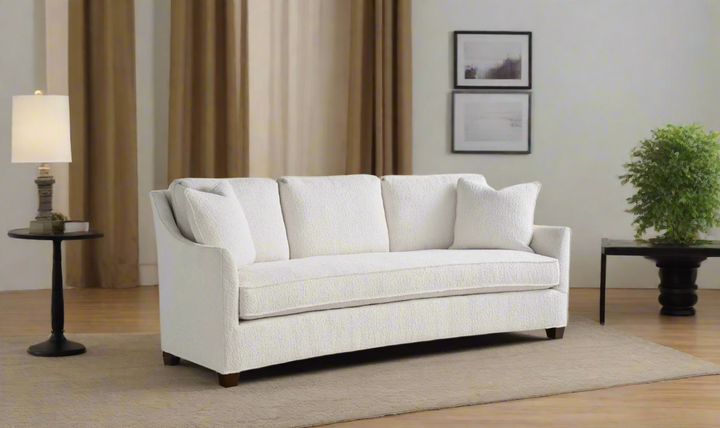 Universal Furniture Walden 3-Seater Fabric Sofa in White