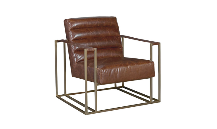 Universal Furniture Modern Jensen Leather Accent Chair in Brown