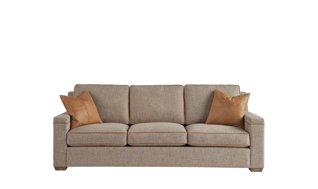 Universal Furniture Griffith Park Liam 3-Seater Fabric Sofa in Brown