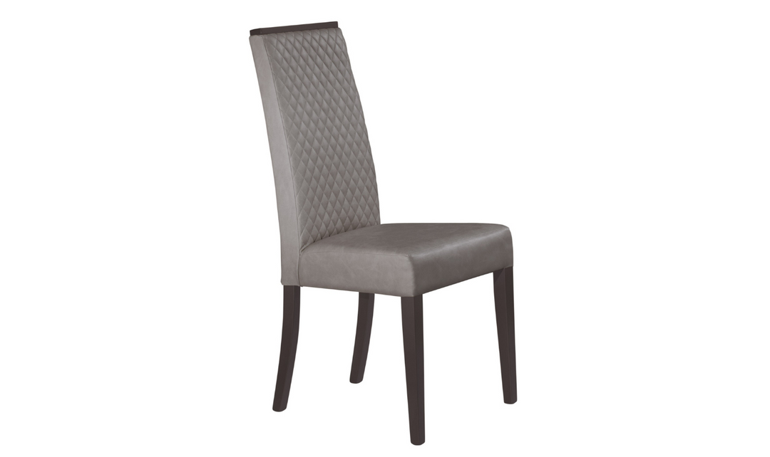 Jennifer Italia Travertine Gray Leather Premium Armless Dining Chair