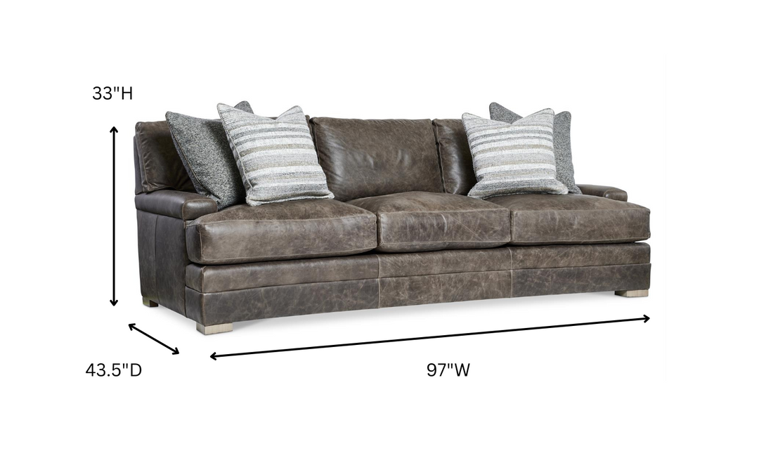 Bernhardt Burnham 3-Seater Leather Sofa-Jennifer Furniture