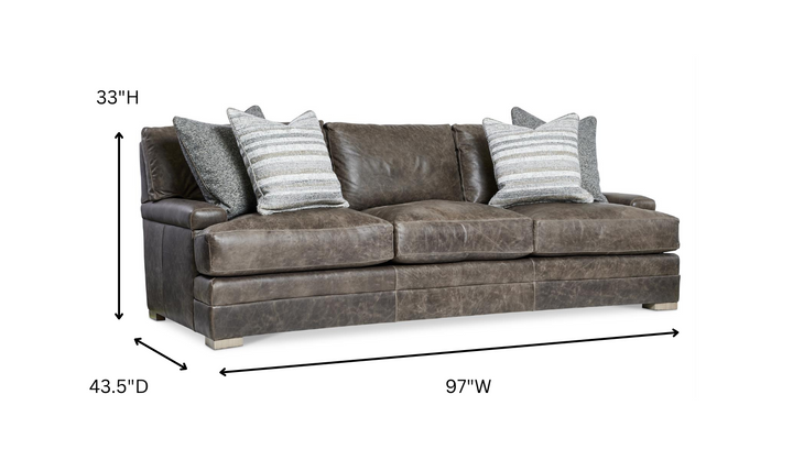 Bernhardt Burnham 3-Seater Leather Sofa-Jennifer Furniture