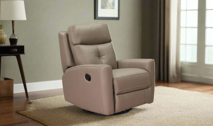 Hydeline Sterling Manual Swivel Glider Leather Recliner Chair