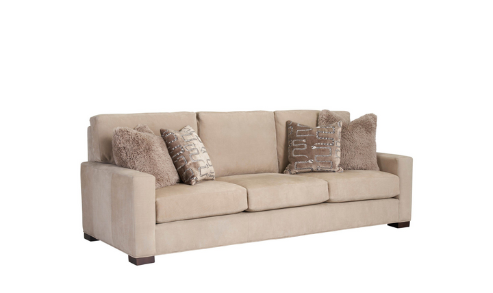 Universal Furniture Hunter Leather 3-seater Beige Stationary Sofa