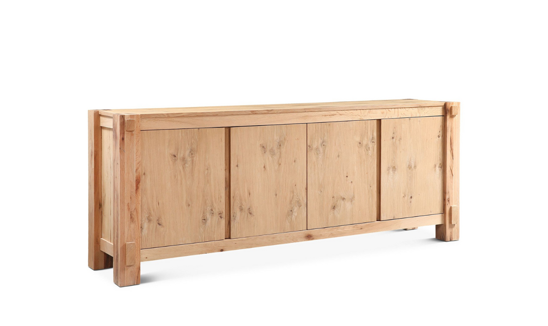 HTD Flagstaff 4 Door Buffet in Natural Distressed Oak