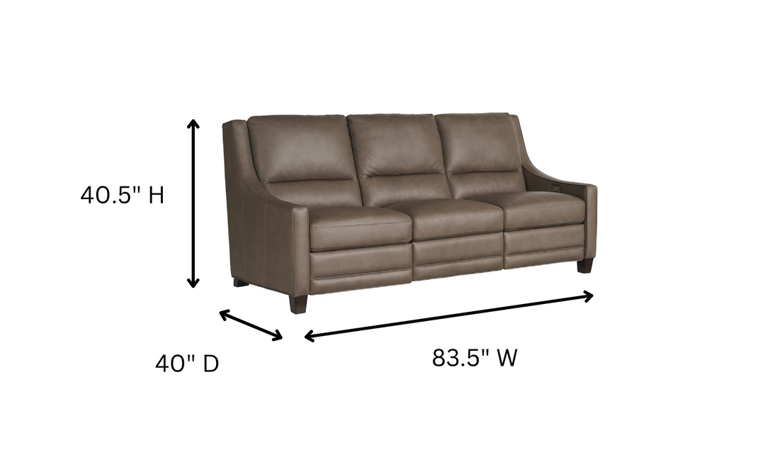 Universal Furniture Kelce 3-seater Brown Dual Power Motion Sofa