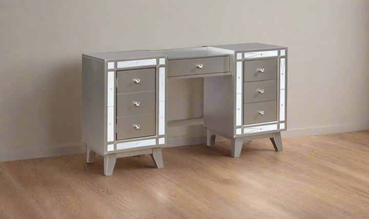 Leighton Vanity Desk And Stool- Jennifer Furniture