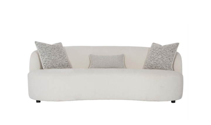 Bernhardt Elle 3-seater Fabric White Sofa with Feather Down Cushions